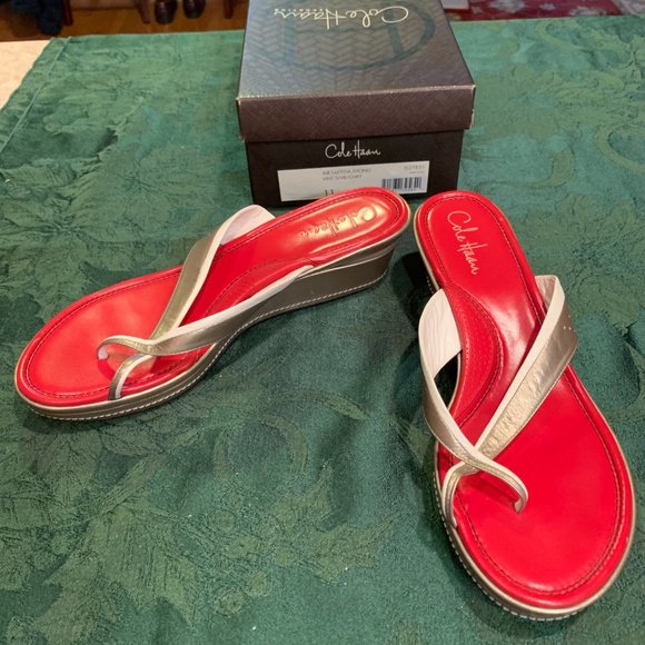 Cole Haan Laetitia Air Thong Sandal Anthracite Patent & Leather 11B - Picture 6 of 6